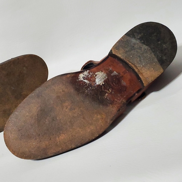 Pitti Shoes Firenze Brown Mens Sandals Cage Design Adjustable Buckle Size 7.5 D - Picture 8 of 13